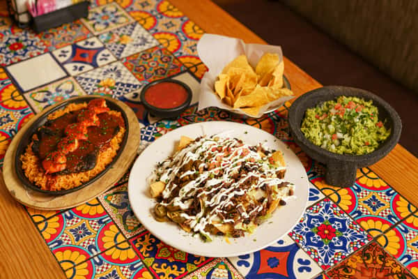 table of mexican food