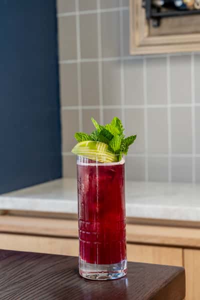Cocktail Photo with Burgundy