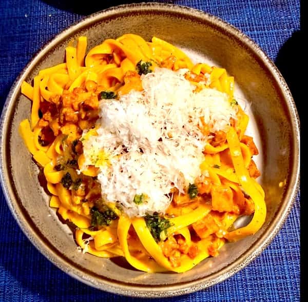 Carbonara con Chorizo