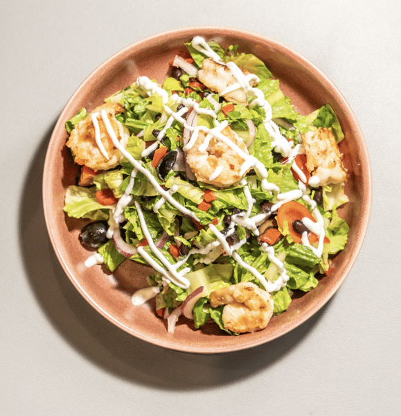 Spicy Shrimp Caesar Salad