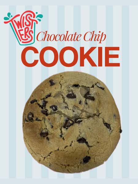 Twisters BIG ol cookies! 4oz baked fresh cookies available at Twisters! Your choice between chocolate chip, red velvet, and sugar. Can be warmed upon request! 🍪⏰