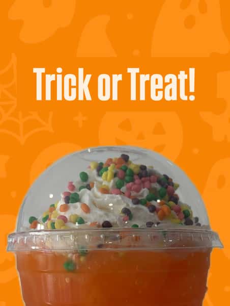 DOTW! Trick Or Treat! Orange Crush, blood orange, blackberry, whipped cream and nerds! Join our VIP club to get the PASSWORD! Go to our website to JOIN VIP!