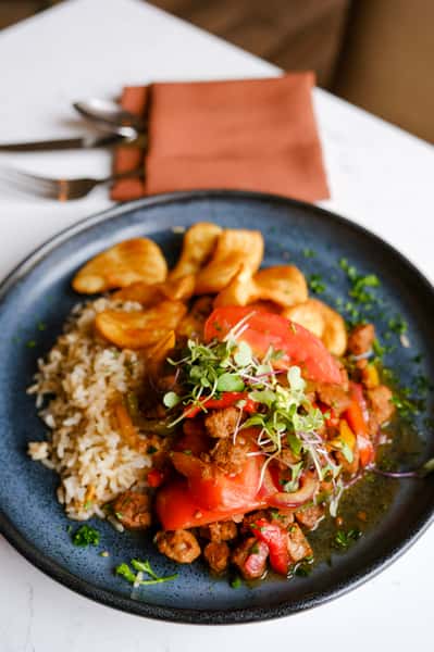 Seafood dish with rice