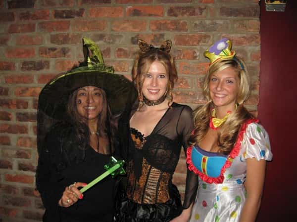 customers dressed up for halloween