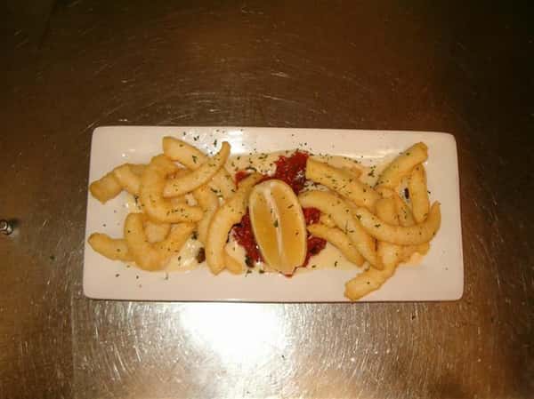 appetizer with lemon wedge