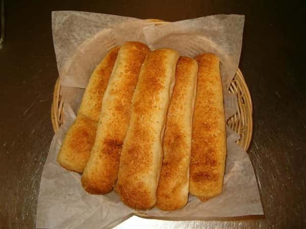 breadsticks in a basket