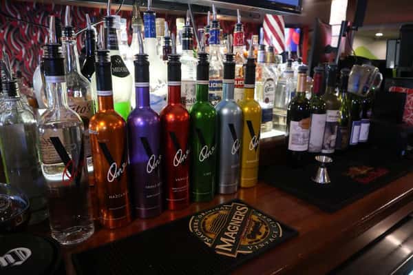Bottles of alcohol
