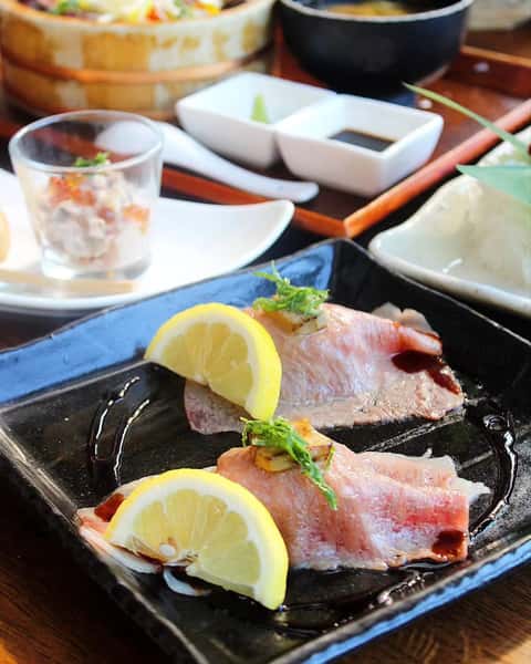 Japanese A5 Sendai Wagyu and Foie Gras Aburi Nigiri sushi (2pcs)