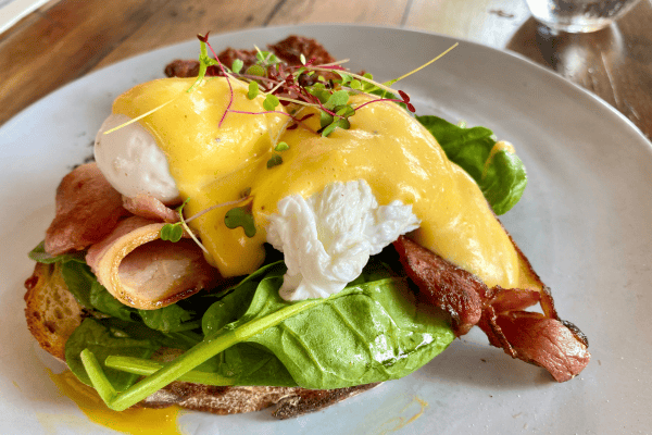 Eggs Benedict on a plate