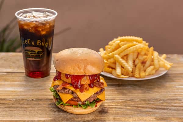 Loaded BBQ Bacon Burger Combo