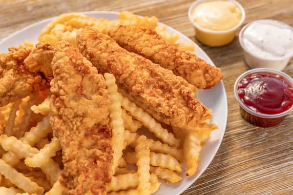 Chicken Fritter 'n Chips