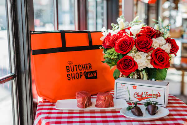 butcher shop to go with flowers