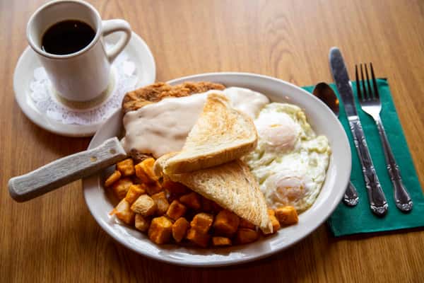 Chicken Fried Steak and Eggs