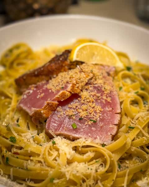 Tuna Steak & Fettuccine