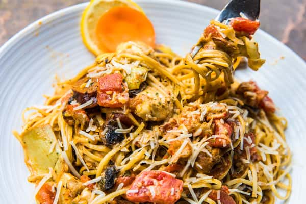 Linguine with Crawfish Tails