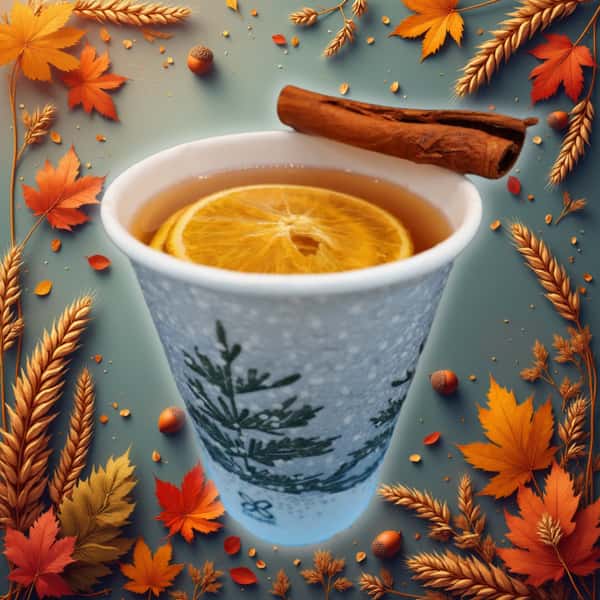 Apple Cider w/ cinnamon stick & orange slice
