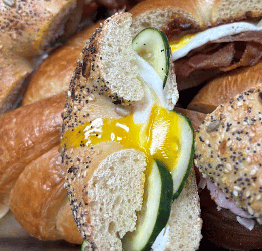 Cream Cheese & Cucumber Bagel