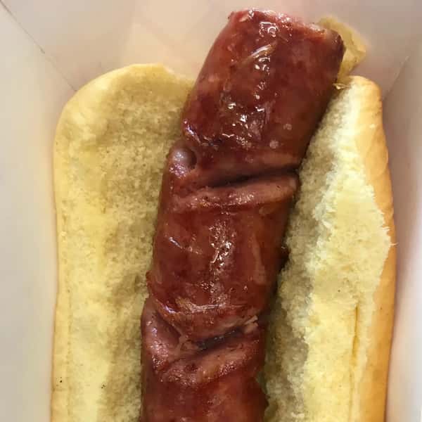 Sausage on a Bun (Max 3 Toppings & Unlimited Condiments)