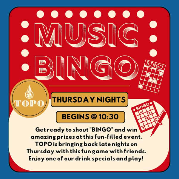 Music Bingo Thursday
