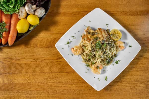 Chicken and Shrimp Piccata