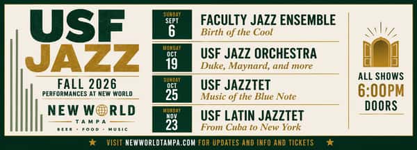 Calendar of USF Shows at New World