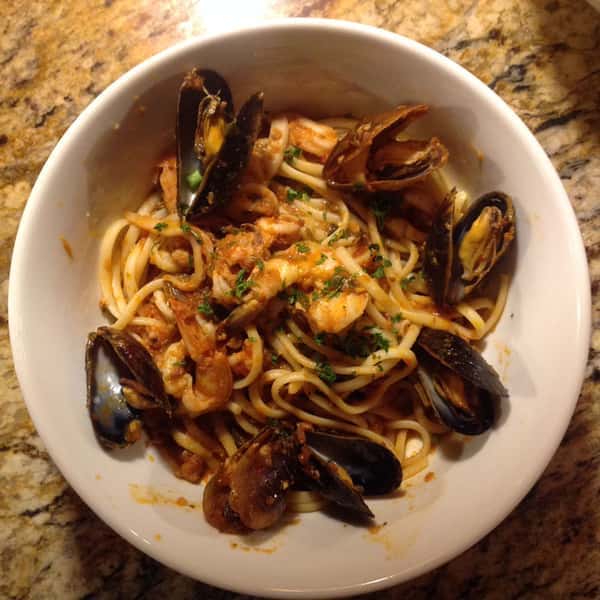 Spaghetti with mussels