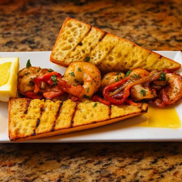 Shrimp and bread