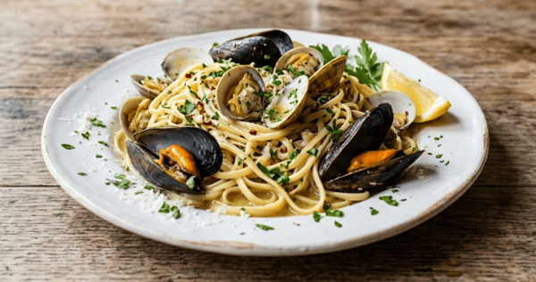 Linguine with Clams and Mussels