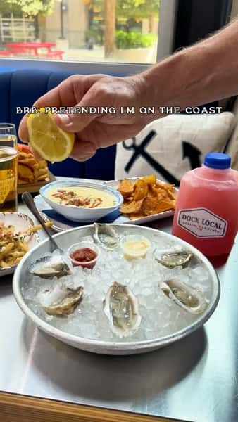 BRB: Pretending I'm on the East Coast right now. Actually I'm eating East Coast Oysters @docklocal 🦪🌊⚓️ same thing 😍