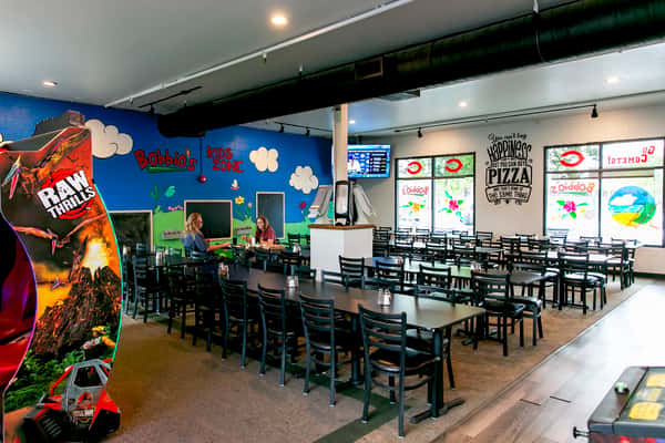 Interior of Bobbio's Pizza