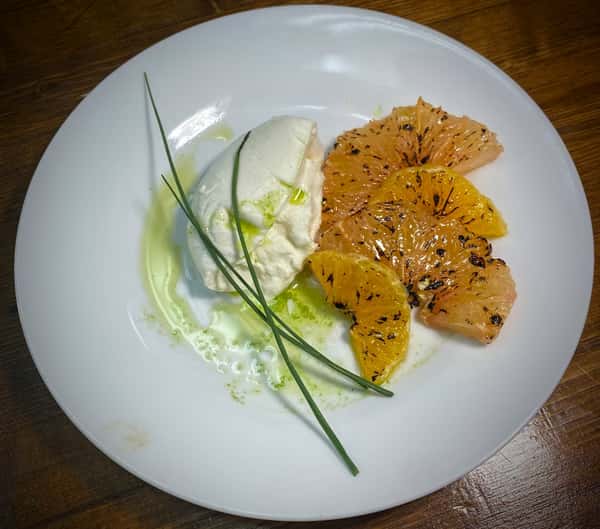 buffalo mozzarella and grapefruit