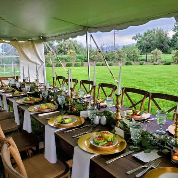 Green Wedding Head Table