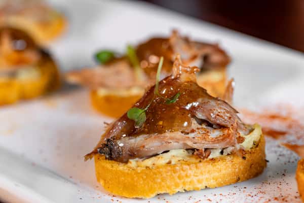 Duck Confit Crostini from Encore Catering Denvers Best CateringCompany