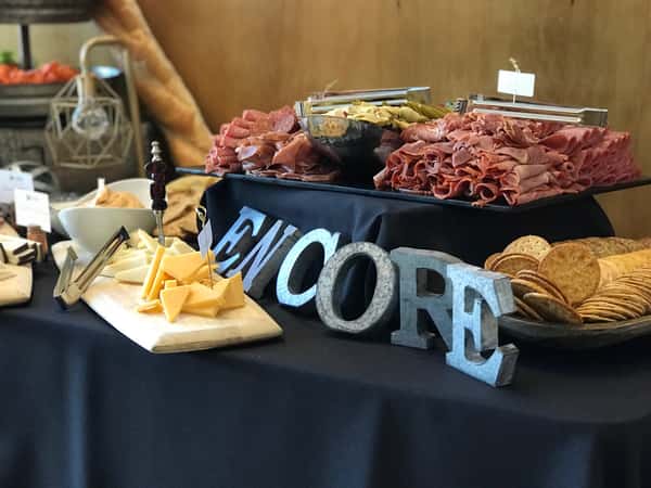 encore charcuterie meat and cheese display
