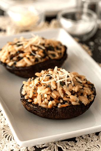 Orzo Stuffed Portabella