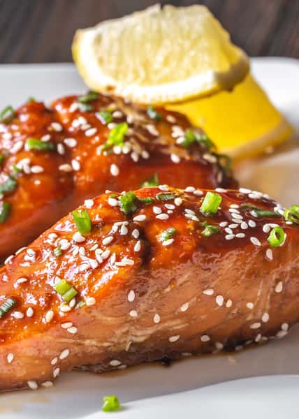 Bourbon Glazed Salmon Buffet