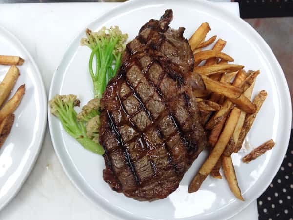 ribeye steak special with french fries