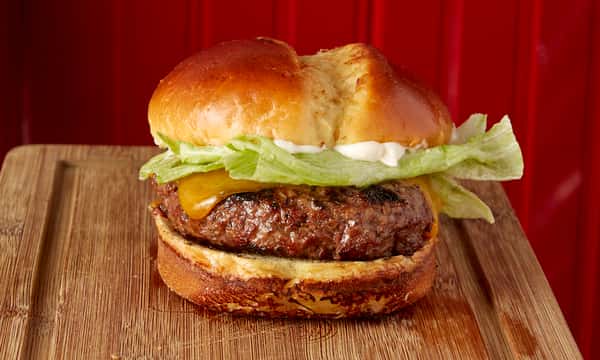 Burger with lettuce