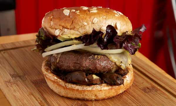 Burger with onions
