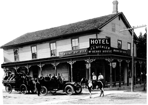 vintage photo of restaurant building