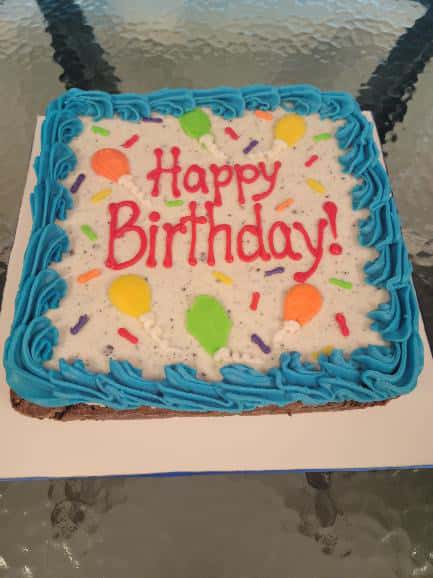 Brownie Cake w/ cookies & cream buttercream 