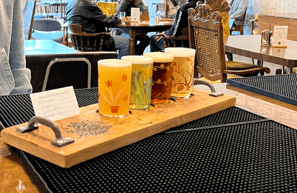 Flight of alcoholic drinks