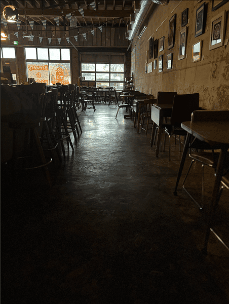 Dim lighting in the tasting room at Force of Nature