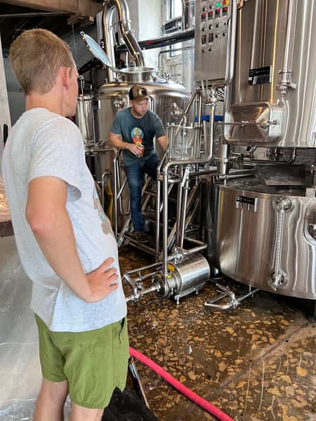 Force of Nature Brewery working on equipment