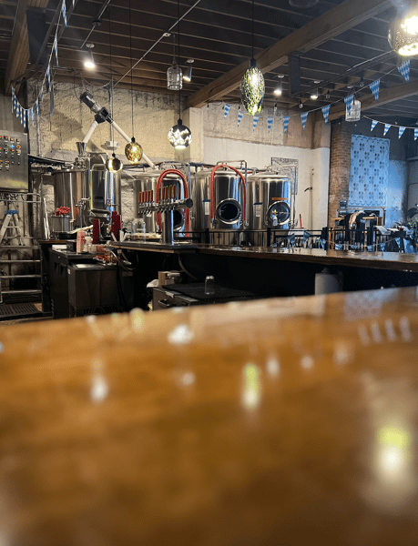 View of Force of Nature brewery equipment