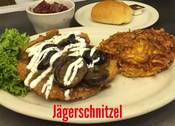 Oktoberfest Special - Jagerschnitzel W/ Hunter Sauce