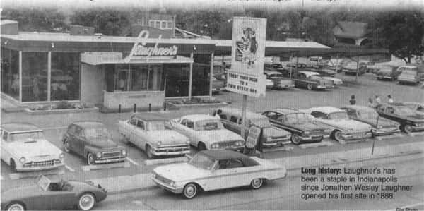 Vintage photo of Diner and parking lot
