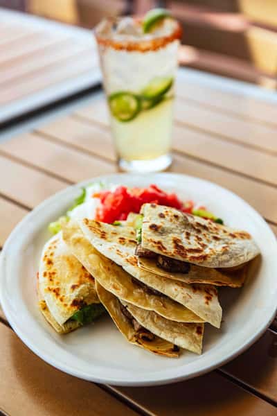 BEEF, CHICKEN OR BRISKET QUESADILLA