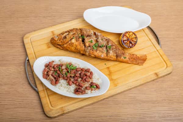 Fried Whole Red Snapper Meal