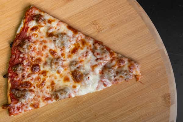 Slice of Sausage Pizza & Soda Can